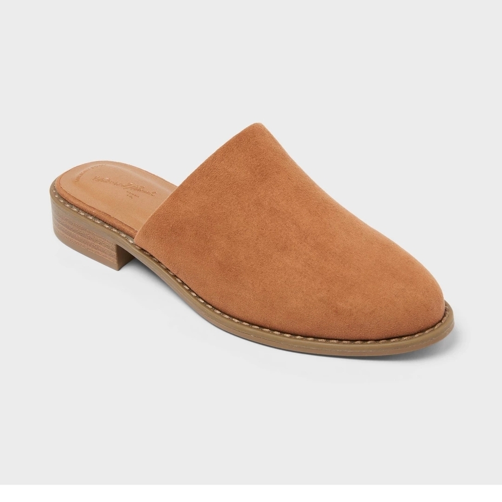 Universal Thread Suede Slip-On Mule in Cognac Tan